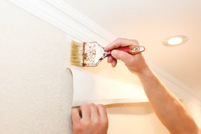 Pose de papier peint à Lanmérin — revêtements muraux et toiles de verre